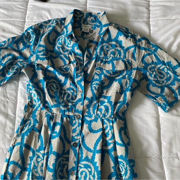 Dries Van Noten Blue Nautical A Line Buttoned Dress - Picture 3 of 10